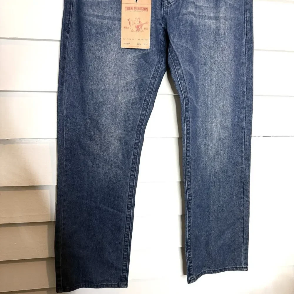 TRUE RELIGION BILLY SUPER T Big Flap Bootcut Relaxed Men's Jeans 34 x 33 NWT